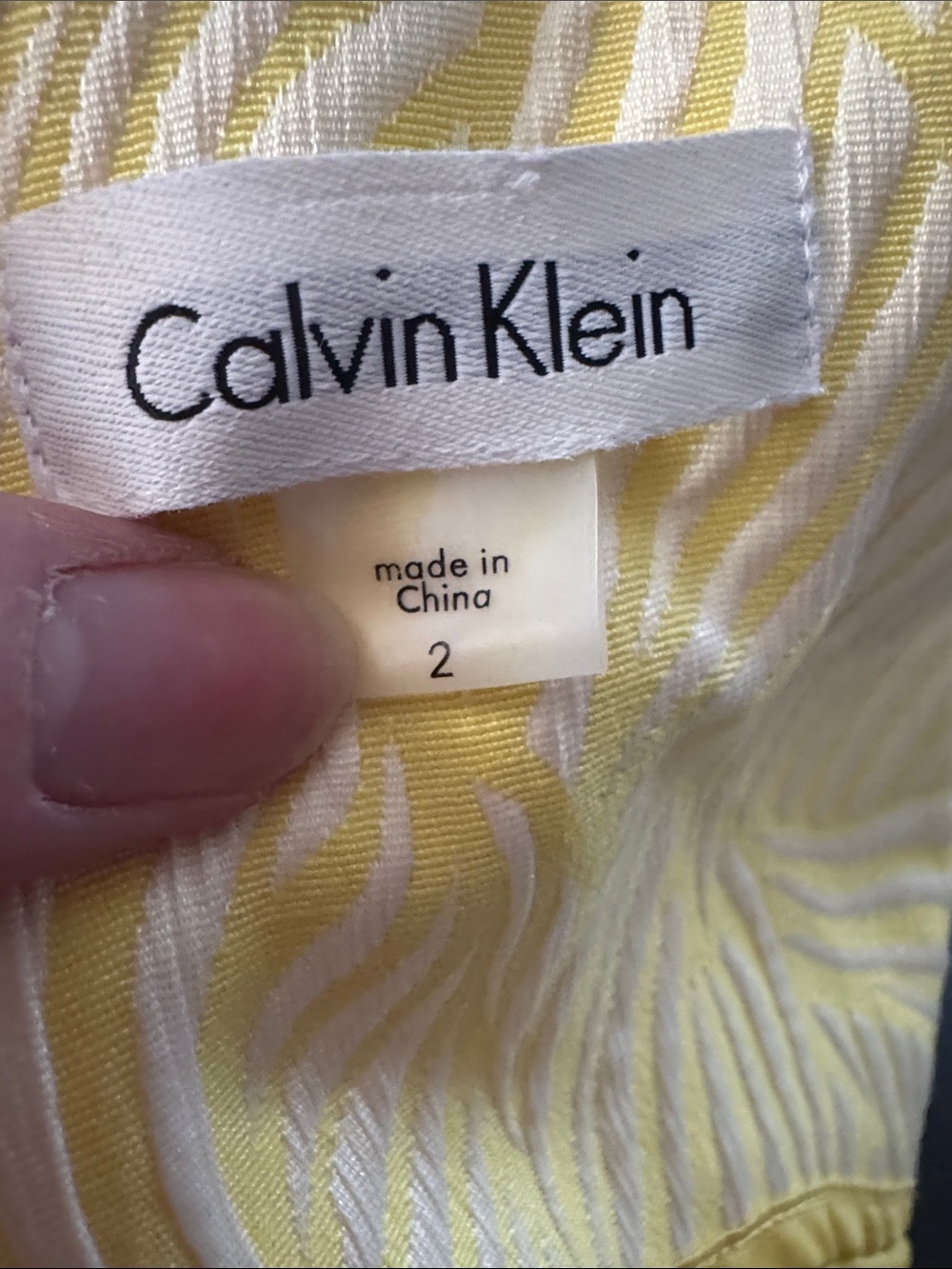 Calvin Klein Yellow Textured Sheath Dress with Waist Accents - Picture 2 of 4